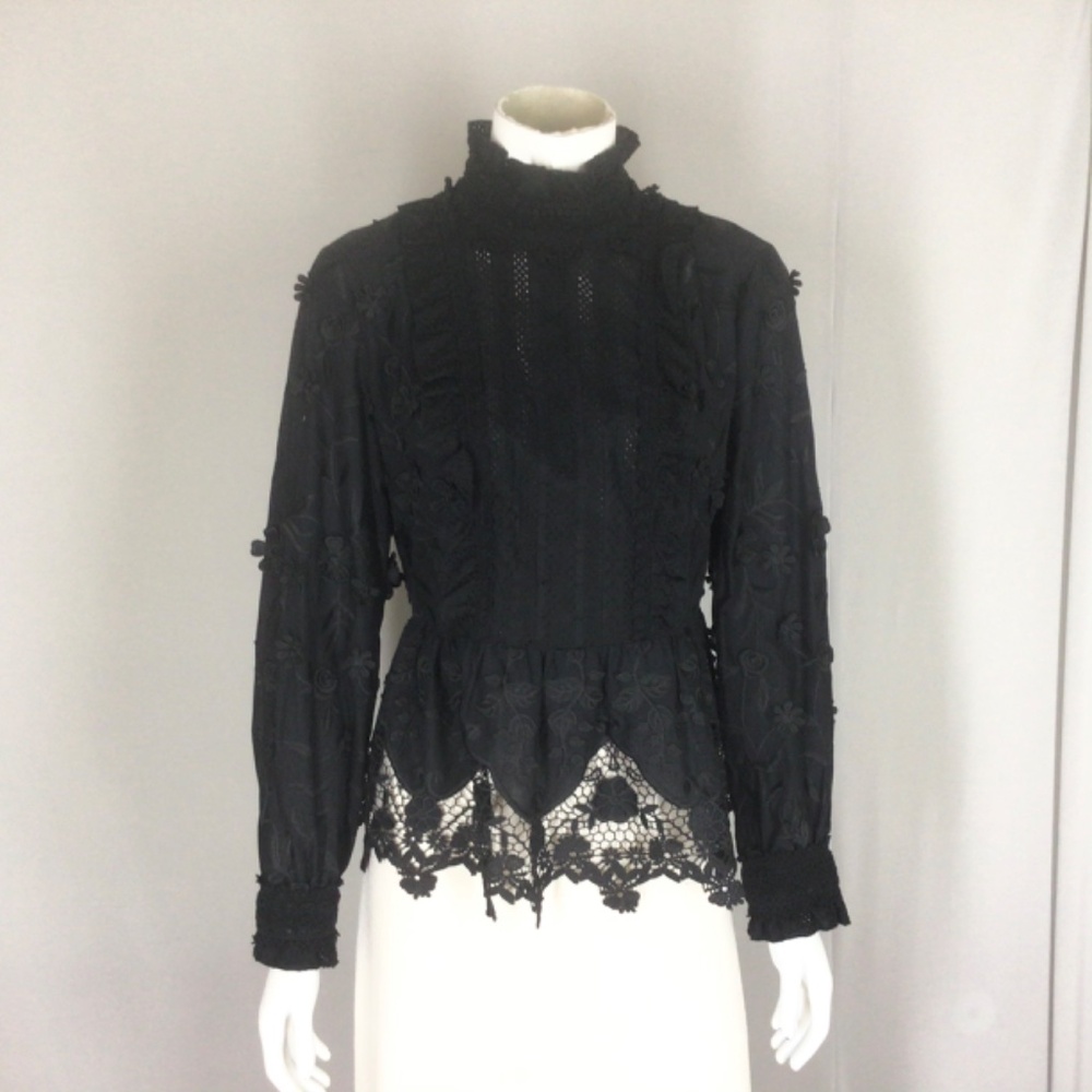 Anna Sui cotton lace blouse size 6